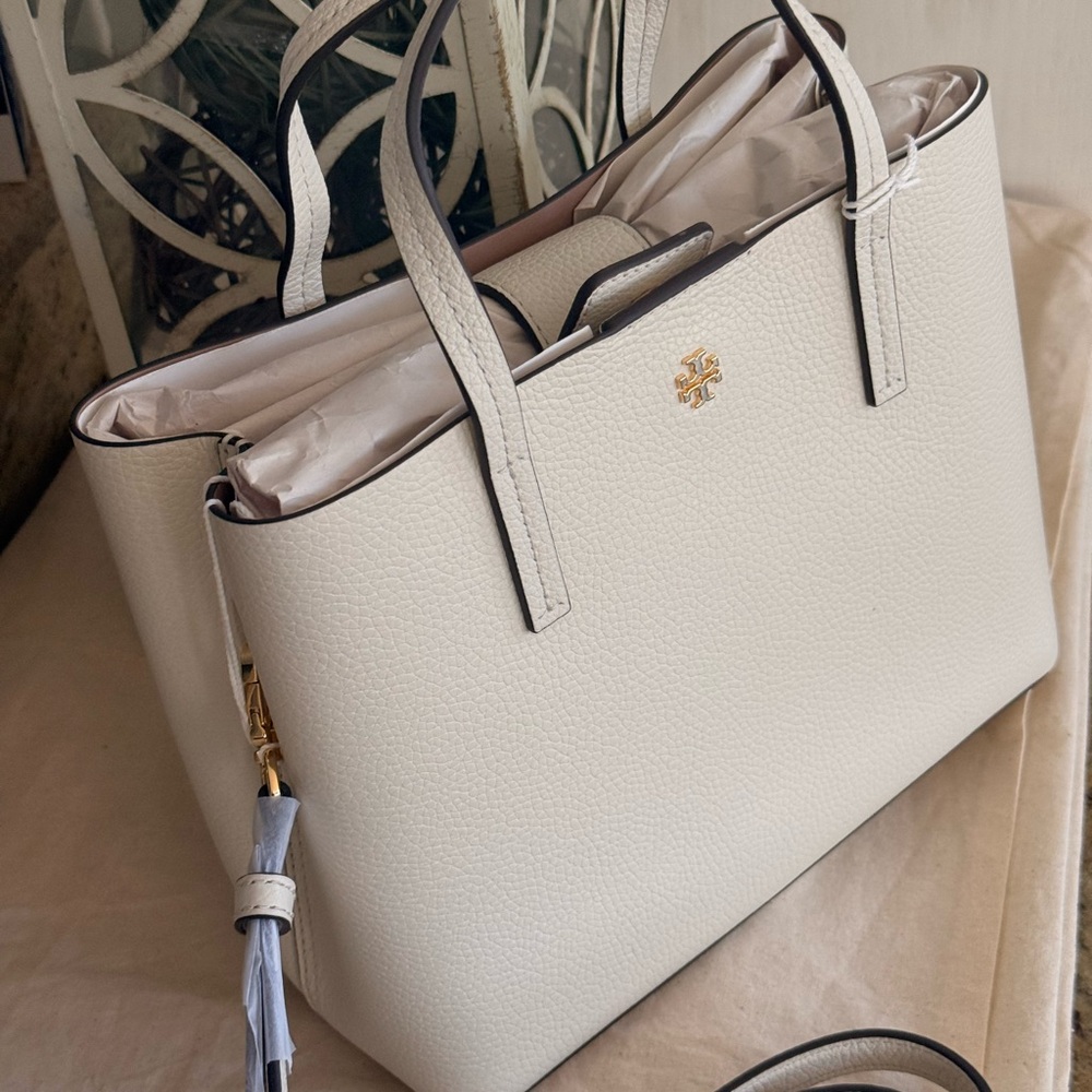 New tory burch set Blake tote small & zip cardholder in new ivory color - Picture 4 of 10